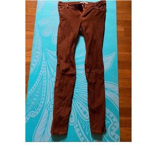 Maje lame leather pant